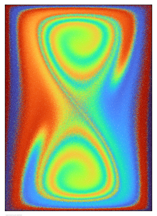 Mixing with diffusion after 5 time units