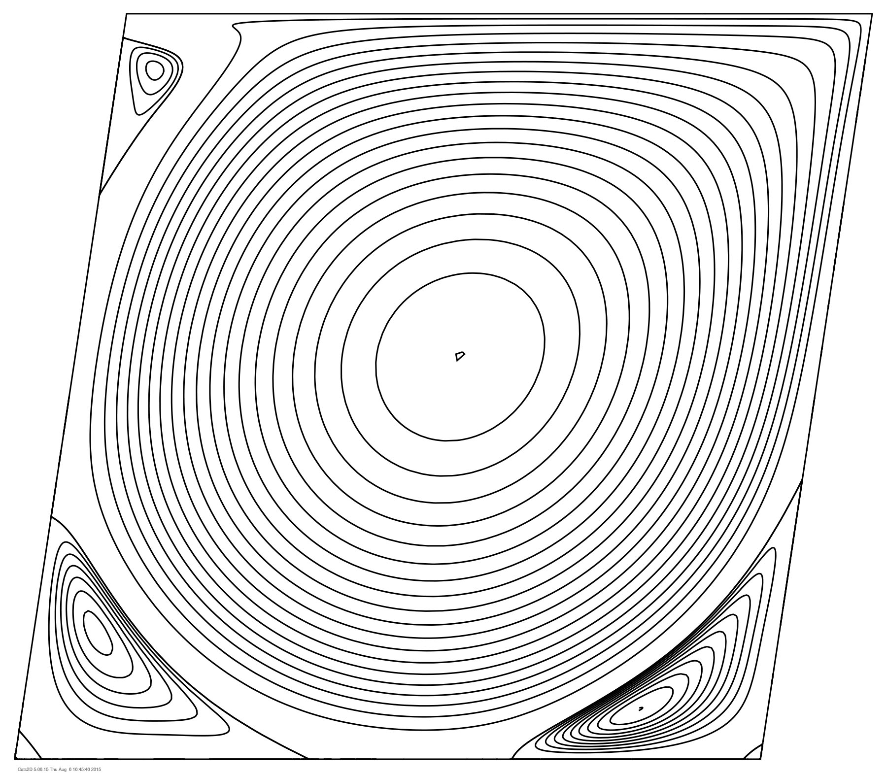 black and white streamline contours